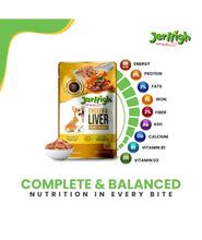 JerHigh Wet Chicken and Liver Food Gravy for Dogs (12X120 G) - Pack of 12 for Adult
