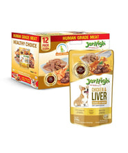 JerHigh Wet Chicken and Liver Food Gravy for Dogs (12X120 G) - Pack of 12 for Adult
