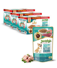 Jerhigh Chicken with Roasted Duck in Jelly Dog Food 130g (Pack of 36), Made with Real Meat, 100% Complete & Balanced Meal for Adult Dogs - Sold by DogsNCats
