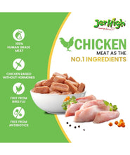 Jerhigh Wet Food for Dog Combo Chicken Meat with Roasted Duck 4pcs, Grilled Chicken Meat 4pcs, Chicken Meat with Liver 4pcs, Chicken with Riceberry Liver Flavor 4pcs in Jelly(16x130g)