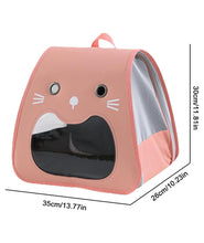 KIKI N POOCH Cat Backpack Carrier | Foldable & Breathable Travel Backpack | Pet-Friendly Travel Bag with Ventilation Mesh, Portable Pet Carrier for Outdoor Adventures, Camping & Hiking (Peach)