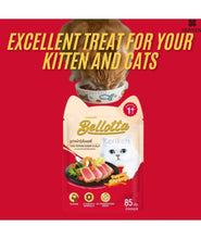 Bellotta Wet Cat Food for All Life Stages of Cats Tuna and Topping Shrimp in Jelly Pouch 85 Gram (Pack of 6)