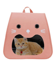 KIKI N POOCH Cat Backpack Carrier | Foldable & Breathable Travel Backpack | Pet-Friendly Travel Bag with Ventilation Mesh, Portable Pet Carrier for Outdoor Adventures, Camping & Hiking (Peach)