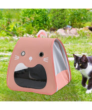 KIKI N POOCH Cat Backpack Carrier | Foldable & Breathable Travel Backpack | Pet-Friendly Travel Bag with Ventilation Mesh, Portable Pet Carrier for Outdoor Adventures, Camping & Hiking (Peach)
