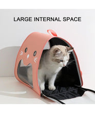 KIKI N POOCH Cat Backpack Carrier | Foldable & Breathable Travel Backpack | Pet-Friendly Travel Bag with Ventilation Mesh, Portable Pet Carrier for Outdoor Adventures, Camping & Hiking (Peach)