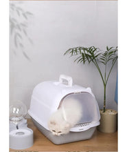 KIKI N POOCH Cat Litter Box Cat Litter Tray with Dome and Scoop with Foul Smell Absorber 18 x14 x14 Inch (45x35x35Cm)
