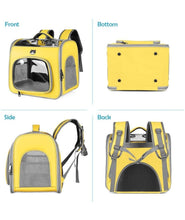 KIKI N POOCH Cat Backpack, Breathable Pet Backpack with Front Cat Carrier Bags Pet Carriers Small Dog Cat Backpack Travel Space Capsule Cage Pet Bag Carrying for Dogs