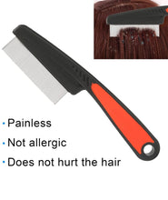 KIKI N POOCH Flea Lice Comb, Stainless Steel Dog Cat Grooming Combs with Rounded Teeth, Double Sided Professional Pet Tear Stain Remover, Dematting Tool for Small, Medium & Large Pets(COLOR MAY VARY)