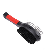 KIKI N POOCH Double Sided Pet Grooming and Massaging Brush, Double Sided Pin & Bristle Brush for Dogs & Cats, Soft Protection, Fur Detangling Salon Grooming Massage Clean for Pets (Large)