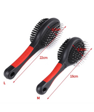 KIKI N POOCH Double Sided Pet Grooming and Massaging Brush, Double Sided Pin & Bristle Brush for Dogs & Cats, Soft Protection, Fur Detangling Salon Grooming Massage Clean for Pets (Large)