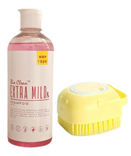 Bio Clean Extra Mild Dog Shampoo with Soft Silicone Shampoo Dispenser Brush- Cruelty Free, Maintain PH Balance, Moisturising and Gentle on Skin- 500 ML