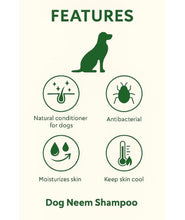 Bio Clean Neem Dog Shampoo with Soft Silicone Shampoo Dispenser Brush- Cruelty Free, Maintain PH Balance, Moisturising and Gentle on Skin- 200 ML