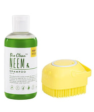 Bio Clean Neem Dog Shampoo with Soft Silicone Shampoo Dispenser Brush- Cruelty Free, Maintain PH Balance, Moisturising and Gentle on Skin- 200 ML