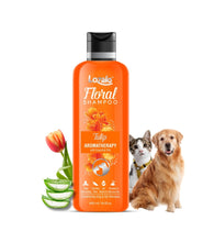 Lozalo Floral Aromatherapy Pet Conditioning Shampoo - 250ml, Tulip Fragrance, Coat Cleansing, Odour Control Shampoo for Dogs & Cats, with Aloe Vera Extract and Saffron Essential Oil