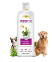Lozalo Botanical My Shootix Anti Tick Pet Shampoo 250 ml, Tick and Flea Control Shampoo for Dogs & Cats of All Breeds, with Neem, Citronella & Tulsi Extract, Paraben Free