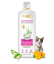 Lozalo Botanical Conditioning Cat Shampoo-250ml, Extra Gentle Conditioning Formula, Hydrating, & Cleansing Shampoo for Soft & Silky Cat Fur Coat,with Calendula Extract, Paraben Free