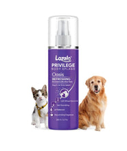 Lozalo Privilege Dog Perfume Spray- 200 ml, Oasis, Moisturising Deodorant Spray for Dogs & Cats of All Breeds, Odour Eliminator, Grooming Essential with Aloe Vera Extract & Wheat Germ Oil