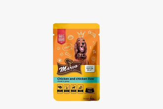 MARVO Wet Gravy Dog Food, High Protein Chicken - Chicken Liver 70g (Pack of -15)