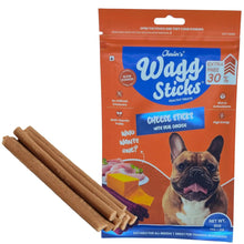 Chester's Wagg Sticks Chicken Sticks with Real Chicken | No Artificial Enhancers | Antioxident Rich | Soft Chew Sticks | Human Grade Indredients | (91Gm Pack of 1, Cheese Stick)