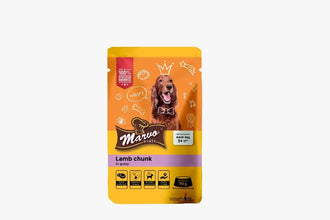 MARVO Wet Gravy Dog Food, High Protein - Lamb Chunk - 70 G (Pack of -15)