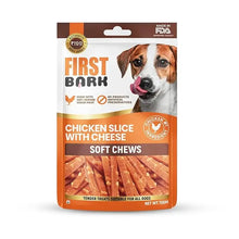 FirstBark Dog Treats-High Protein Dog Treats for Adult Dog & Puppies | Puppy Treat for Training | Human Grade Chicken Jerky 70GMS (Pack of 1, Chicken Slice with Cheese)