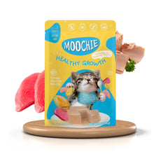 Moochie Tasty Wet Cat Food, Grain Free Cats Gravy Meal, Healthy Growth Tuna Mousse with Chicken, No Artificial Flavours Kitten Food, Non-Vegetarian Cat Foods Pouch (85 g X 12 Pouches)