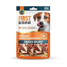 First Bark Chicken Jerky Dog Treats Stick, Human Grade High Protein, Free from by-Products & Gluten, Chicken & Carrot Sandwich (70g) All Life Stages