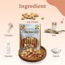 Superbone All Natural Chicken Sticks Dog Treat, 9 in 1 (Peanut Butter) | Highly-Digestible Training Chew Treat | Healthy and Tasty Snack Suitable for All Breeds of Dogs