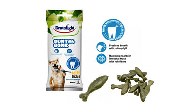 Gnawlers Dentalight Small Dental Veg Bone Dog Treat, 90 g - 12 Pieces (Pack of 1)