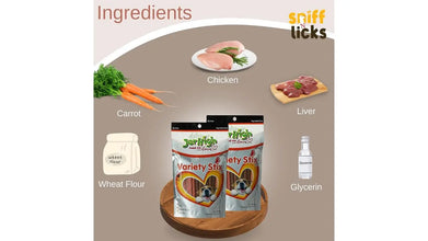 Jerhigh Dog Treats, Human Grade High Protein Chicken, Fully Digestible Healthy Snack & Training Treat, Free from by-Products & Gluten, Variety Stick 200gm
