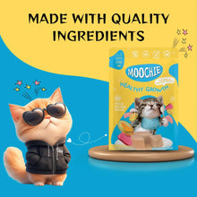 Moochie Tasty Wet Cat Food, Grain Free Cats Gravy Meal, Healthy Growth Tuna Mousse with Chicken, No Artificial Flavours Kitten Food, Non-Vegetarian Cat Foods Pouch (85 g X 12 Pouches)