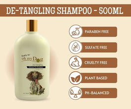 Oh My Dog Detangling Shampoo for Dogs and Puppies | Paraben & Cruelty-Free Ultimate Pet Shampoo | Shiny, Soft and Tangle-Free Fur | Suitable for All Breeds and Sizes