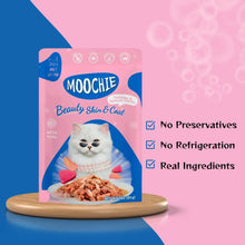 Moochie Tasty Wet Cat Food, (85g X 12 Pouches) Grain Free Cats Gravy Meal, Beauty Skin & Coat with Tuna, No Artificial Flavours Kitten Food, Non-Vegetarian Cat Foods Pouch for Kittens