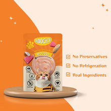 Moochie Tasty Wet Cat Food, Mousse with Salmon, Grain Free Cats Gravy Meal, No Artificial Flavours Kitten Food, Non-Vegetarian Cat Foods Pouch for Kittens (85 g X 12 Pouches)