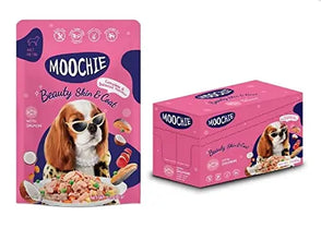 Moochie Beauty Skin and Coat with Salmon Dog Gravy 85g - (Pack of 12)