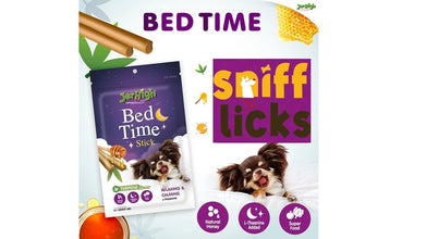 Jerhigh Dog Treat for Energy & Relaxing - Morning Time Stick & Bed Time Stick Added Super Food & Natural Honey (Pack of 2)