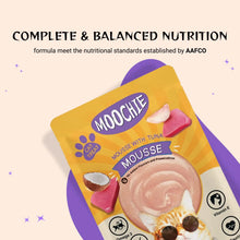 Moochie Tasty Wet Cat Food, Mousse with Tuna, Grain Free Cats Gravy Meal, No Artificial Flavours Kitten Food, Non-Vegetarian Cat Foods Pouch for Kittens (85 g X 12 Pouches)