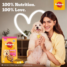 Pedigree Puppy Dry Dog Food, Chicken & Milk, 1 kg, Contains 37 Essential Nutrients, 100% Complete & Balanced Food for Puppies