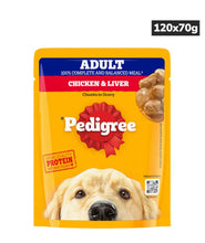 Pedigree Adult Wet Dog Food, Chicken Liver & Vegetables Chunks in Gravy, 70 g (Pack of 30), Made with Real Meat, 100% Complete & Balanced Meal for Adult Dogs