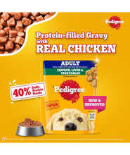 Pedigree Adult Wet Dog Food, Chicken Liver & Vegetables Chunks in Gravy, 70 g (Pack of 30), Made with Real Meat, 100% Complete & Balanced Meal for Adult Dogs