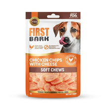 First Bark Chicken Jerky All Life Stages Dog Stick Treats,Human Grade High Protein,Fully Digestible Healthy Snack & Soft Chews,Free from by-Products & Gluten, Chicken Chips with Cheese 70Gm