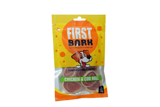 First Bark Yummylicious Treats Chicken & Cod Roll, Medium, 70 g